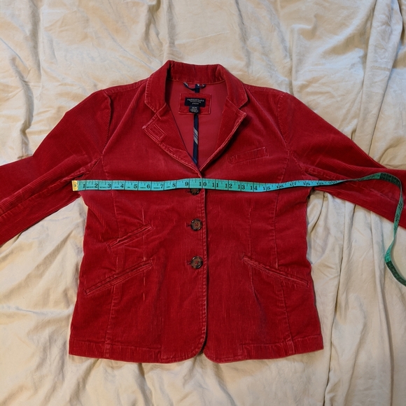 Raspberry-red corduroy blazer - Picture 5 of 7